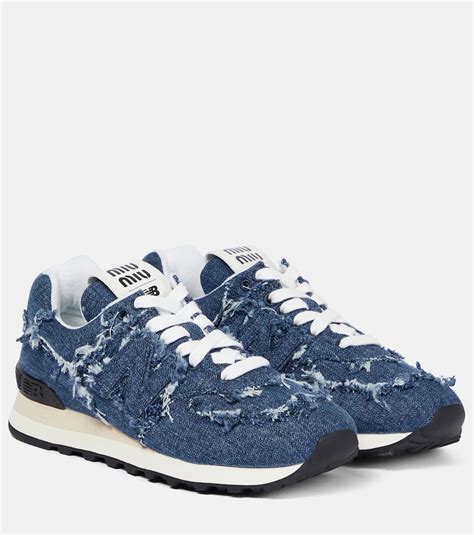 miu miu denim sneakers|miu mi u shoes.